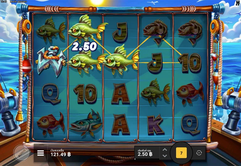 ตัวอย่างการชนะสล็อต Marlin Masters ในรูปแบบอัตโนมัติ